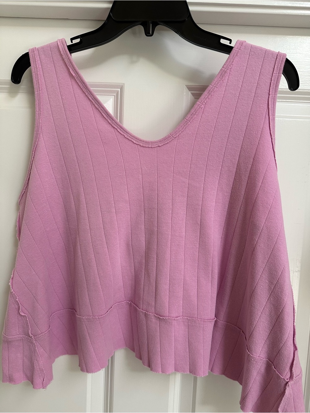 Free People Ribbed Scoop Neck Tank Top - Light Pink